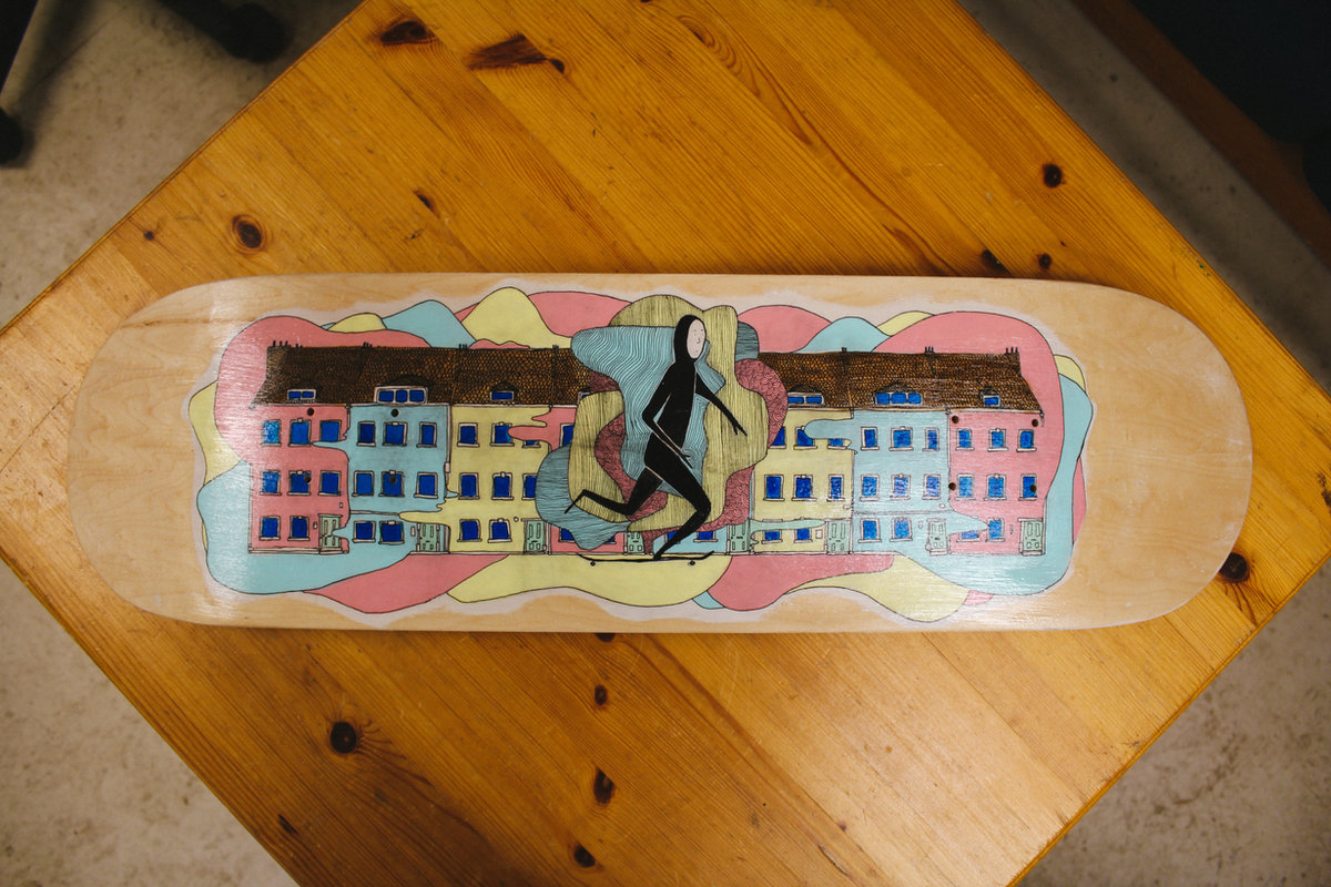 Skateboard silent auction event