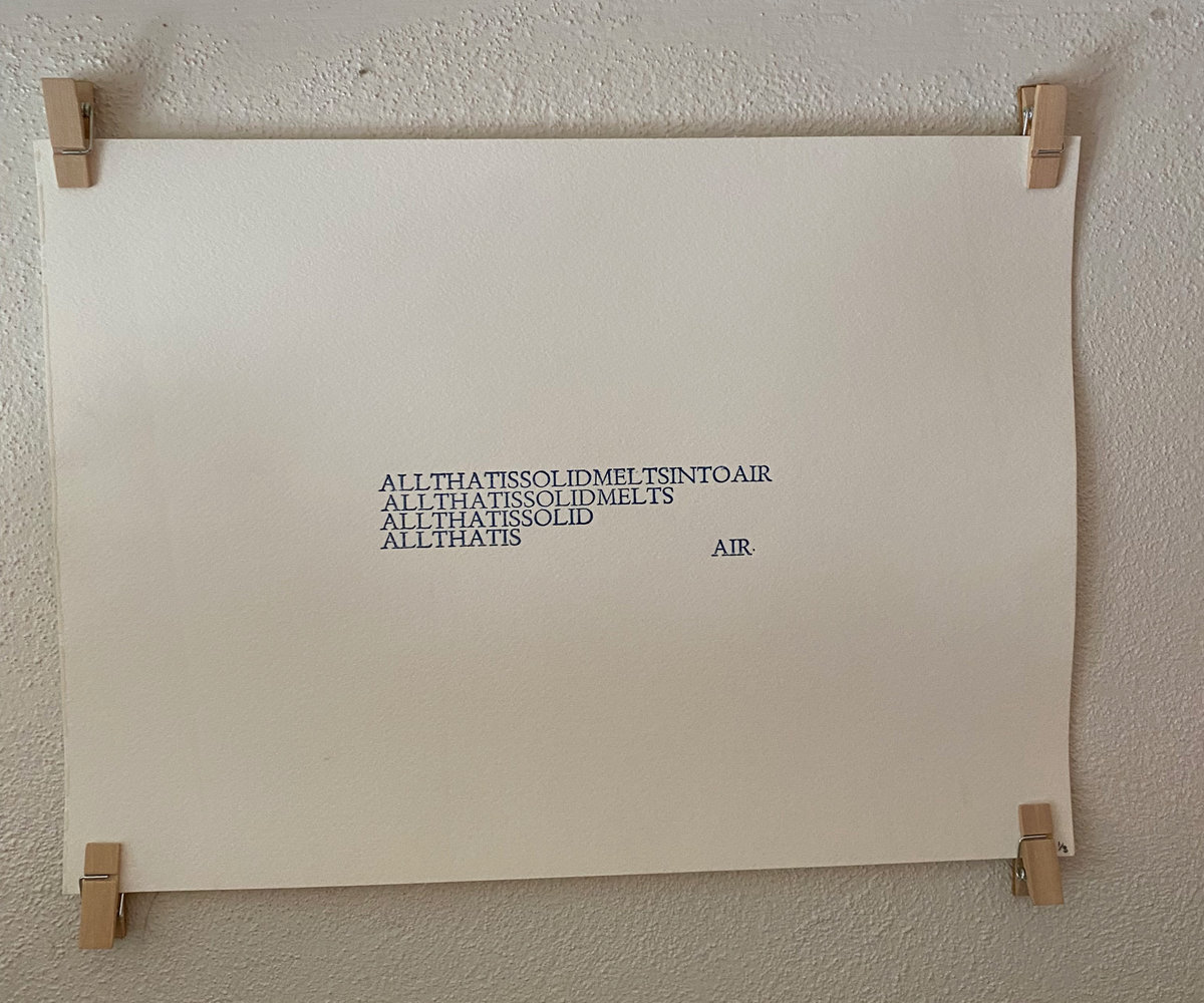 All that is Solid — letterpress close-up