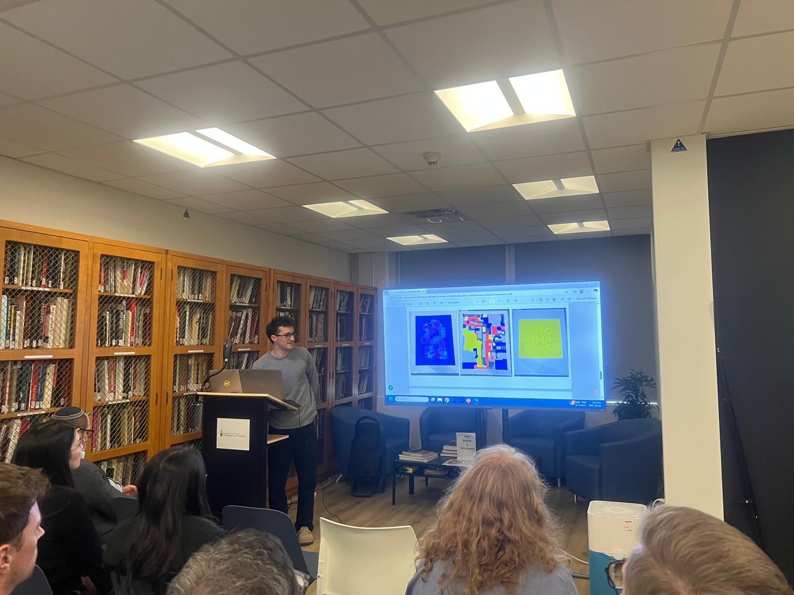 Lecture at university library