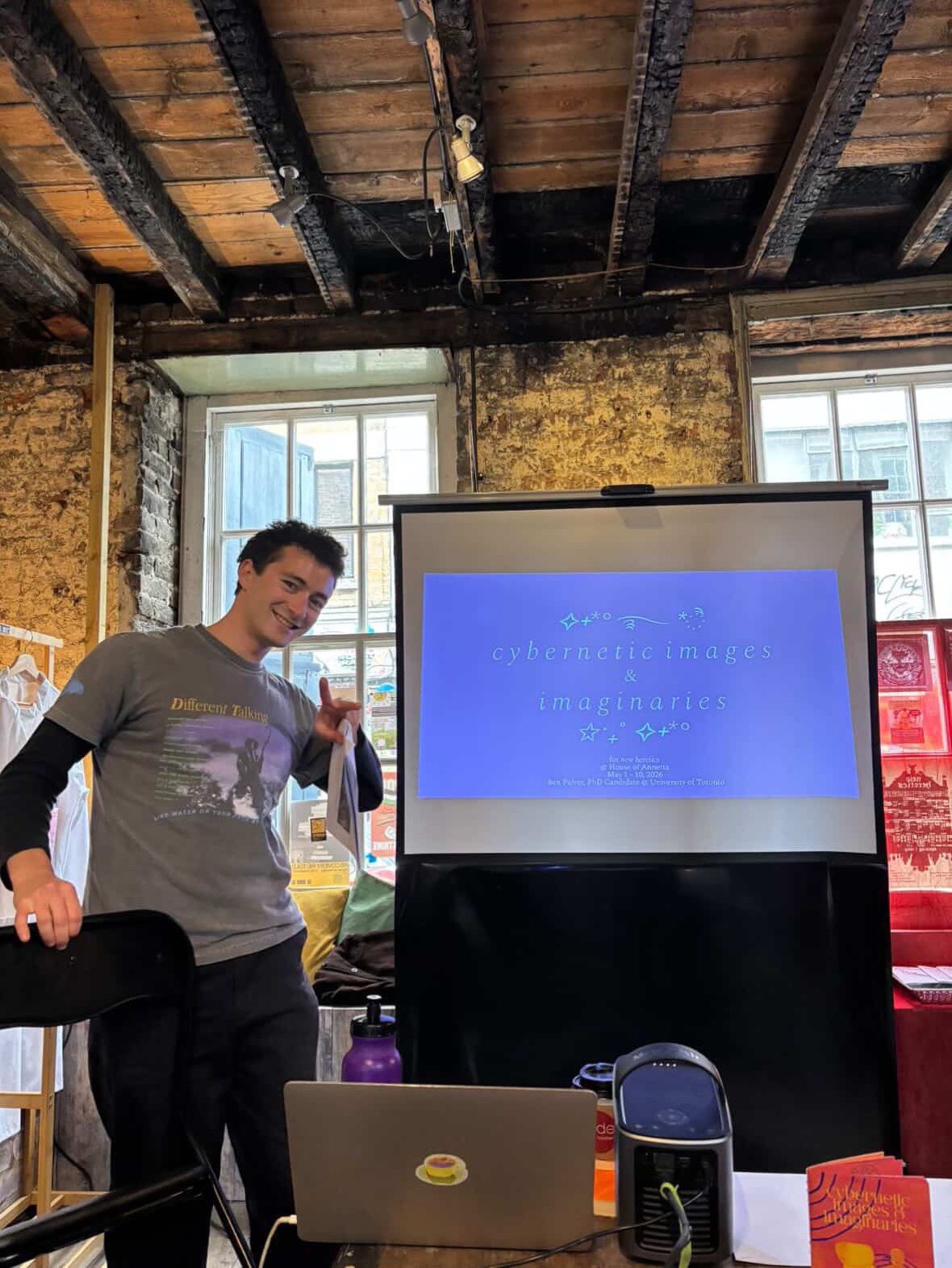 Ben Pulver presenting Cybernetic Images and Imaginaries at House of Annetta, London